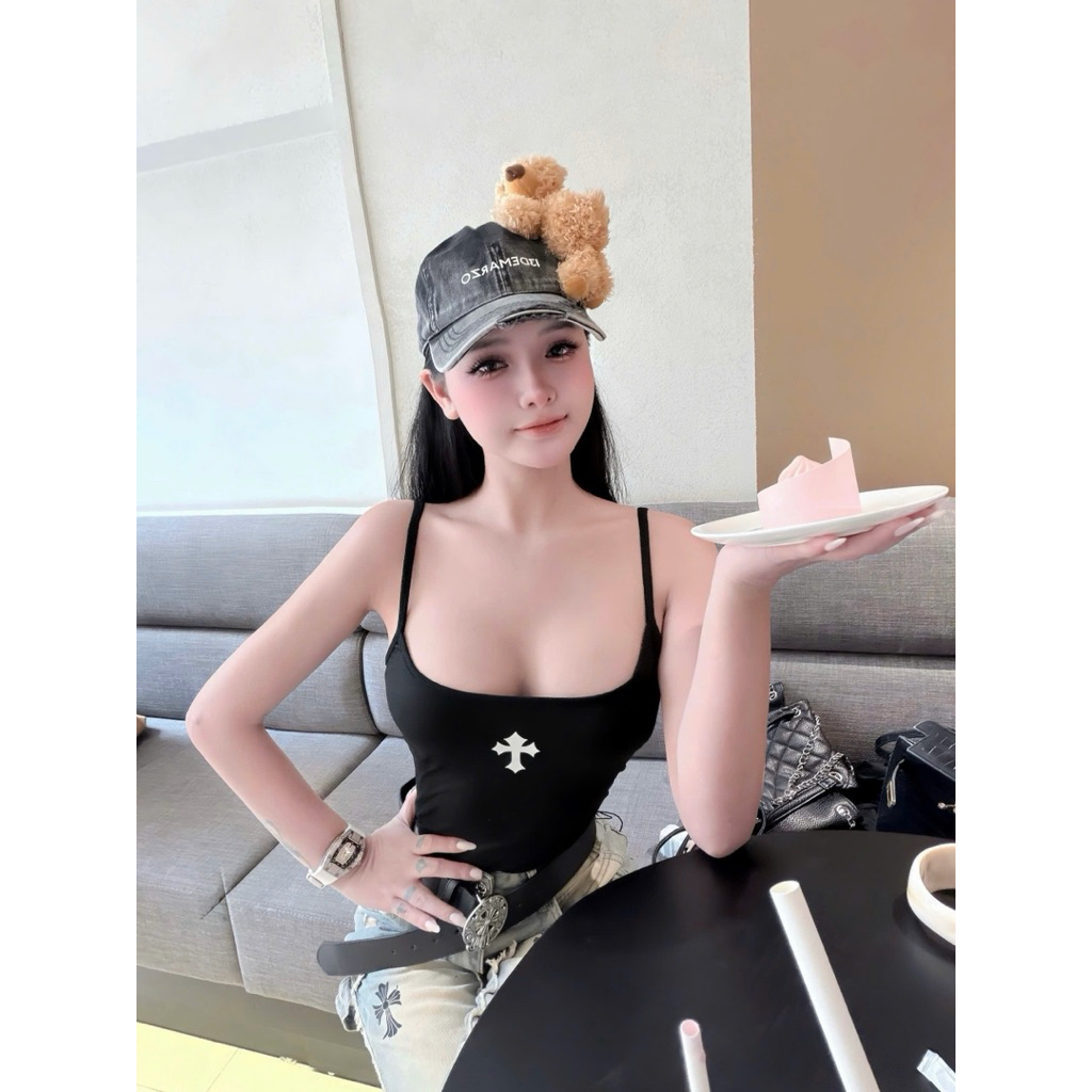 Áo bodysuit 2 dây chữ thập sexy cá tính