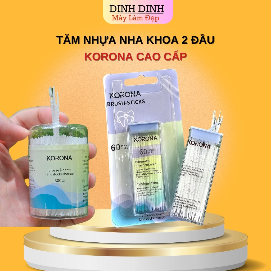 Tăm nha khoa, tăm nhựa, tăm y tế xỉa răng cho răng niềng và răng thường 2 đầu cao cấp mềm, vệ sinh răng miệng