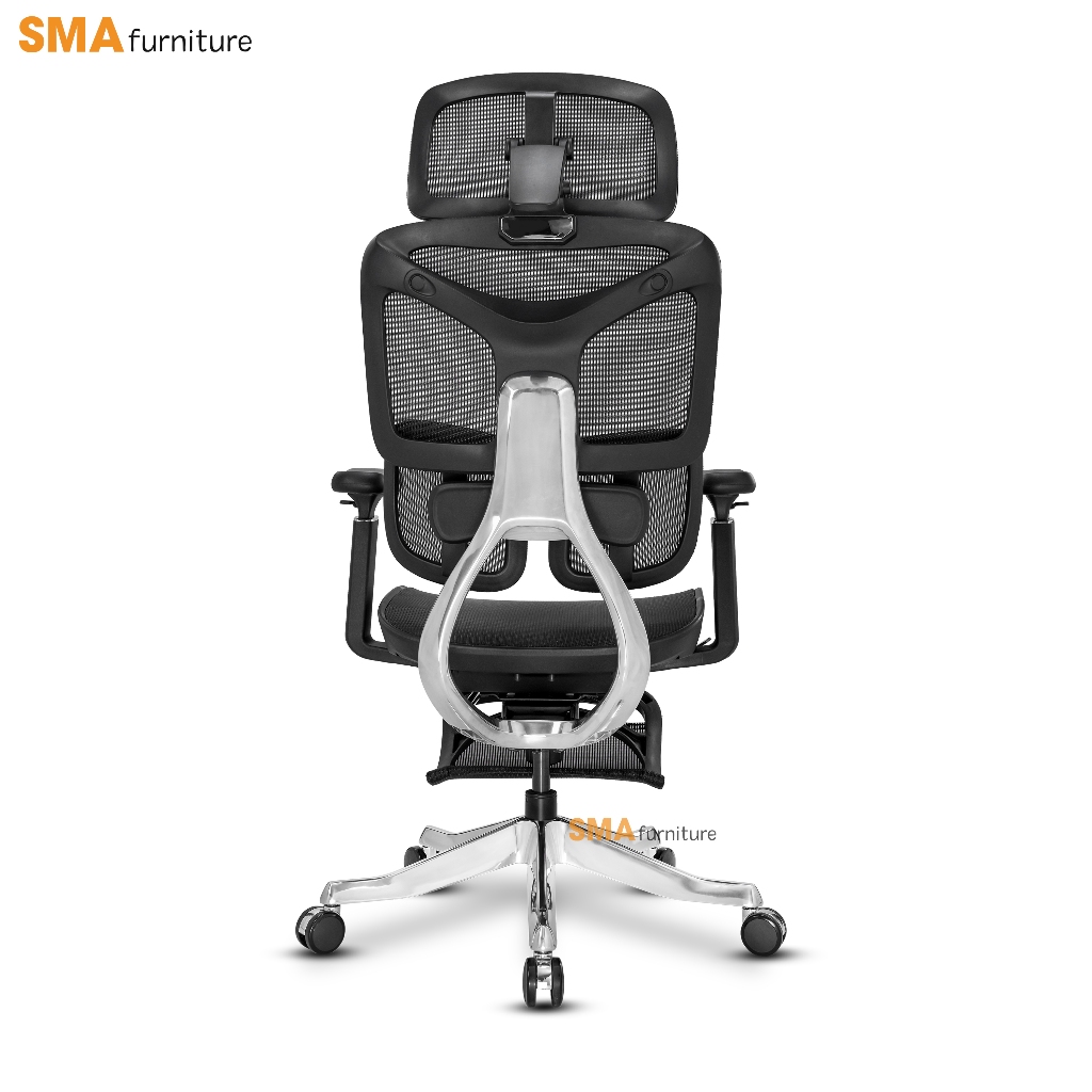 Ghế công thái học SMA Furniture Yami, Khung nhôm nguyên khối, Piston Class 4, Lưới wintex Hàn Quốc | BigBuy360 - bigbuy360.vn