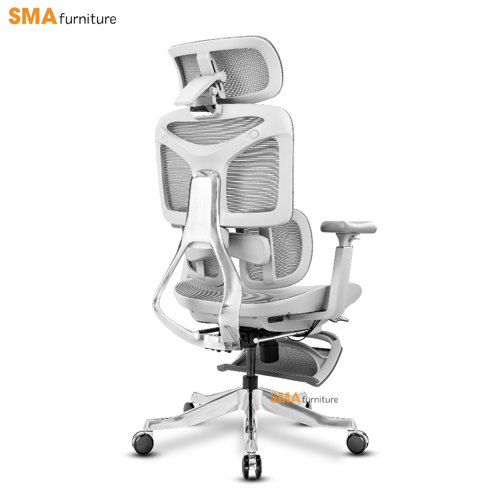 Ghế công thái học SMA Furniture Yami, Khung nhôm nguyên khối, Piston Class 4, Lưới wintex Hàn Quốc | BigBuy360 - bigbuy360.vn