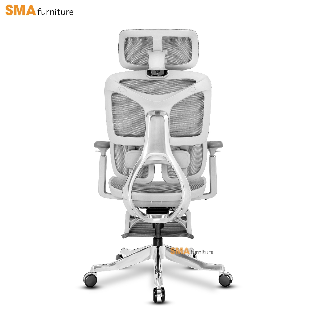Ghế công thái học SMA Furniture Yami, Khung nhôm nguyên khối, Piston Class 4, Lưới wintex Hàn Quốc | BigBuy360 - bigbuy360.vn
