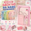 Túi Đựng Tài Liệu A4 Trong Suốt Nhiều Ngăn Có Quai Xách, Túi Hồ Sơ Đựng Sách Vở Dụng Cụ Học Tập
