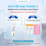 Kem chống nắng vật lý kiềm dầu 24h SPF50 PA+++ dưỡng trắng da, giảm thâm mụn - sạm nám Sennio 50g Daily Natural Cream — ảnh 2