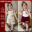 Combo 2 Bộ Bé Gái Hello Kitty Hai Dây Mùa Hè,Set Áo BaLỗ Quần Short Cotton Mềm Mát Cho Bé 7-16kg A40