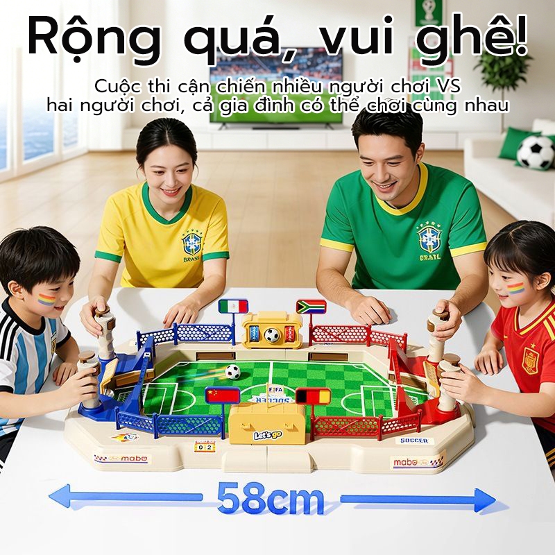 ✨ Bóng đá bàn bắn nhấn World Cup 2026 | Dán tem DIY đội bóng quốc gia | Trò chơi đối đầu hấp dẫn | Không cần pin