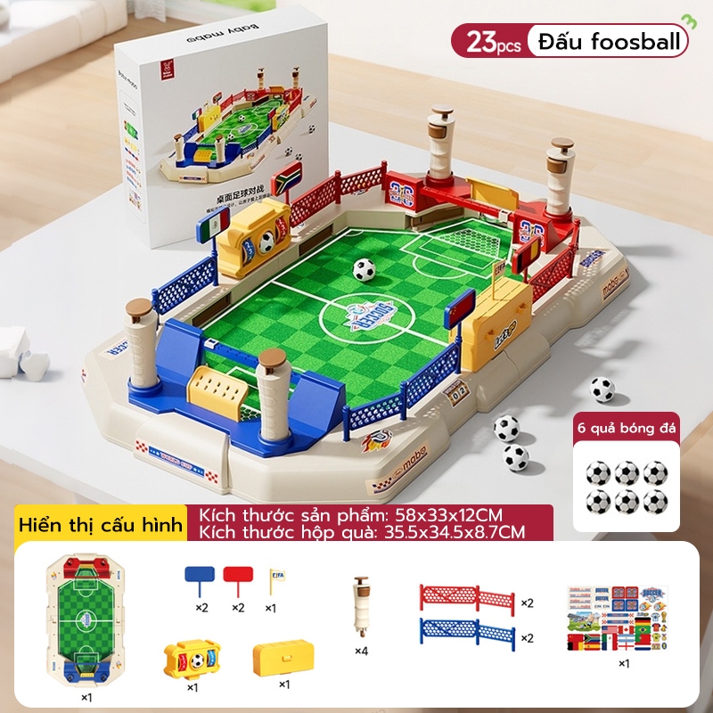 ✨ Bóng đá bàn bắn nhấn World Cup 2026 | Dán tem DIY đội bóng quốc gia | Trò chơi đối đầu hấp dẫn | Không cần pin