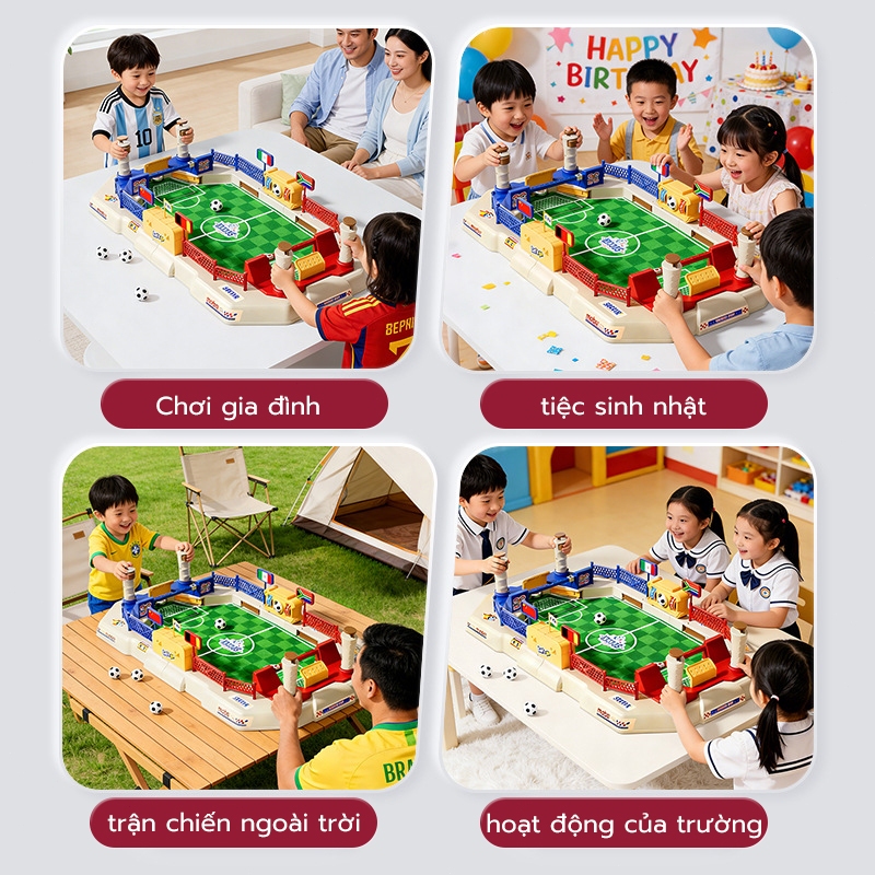 ✨ Bóng đá bàn bắn nhấn World Cup 2026 | Dán tem DIY đội bóng quốc gia | Trò chơi đối đầu hấp dẫn | Không cần pin