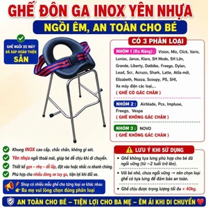 GHẾ ĐÔN GA INOX YÊN NHỰA AN TOÀN