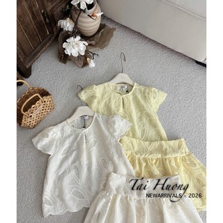 PHẠM THÙY SHOP: SET THÔ BOI IN HOA CHÌM ÁO DÁNG VỪA MIX CHÂN VÁY CẠP CAO