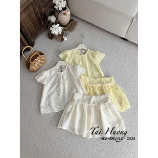 PHẠM THÙY SHOP: SET THÔ BOI IN HOA CHÌM ÁO DÁNG VỪA MIX CHÂN VÁY CẠP CAO