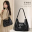TN04 Túi Đeo Vai Nữ Hobo Da Mềm Cao Cấp 2in1 Đeo Chéo Vintage Hàn Quốc Màu Đen Nâu Cafe.
