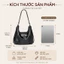 TN04 Túi Đeo Vai Nữ Hobo Da Mềm Cao Cấp 2in1 Đeo Chéo Vintage Hàn Quốc Màu Đen Nâu Cafe.