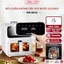 Nồi chiên không dầu hơi nước QCOOKO 6L, Làm Chín Bằng Hơi Nước-Nướng-Chiên, Màn hình cảm ứng LED có menu