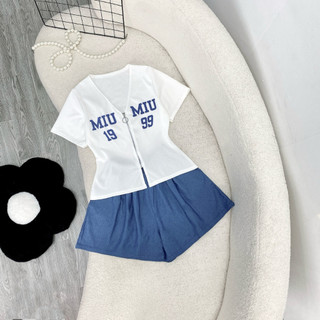 Set Đồ Bộ Bigsize Nữ Gồm Áo Thun Khóa Kéo In Chữ Kèm Quần Lưng Chun Sang Chảnh SET846
