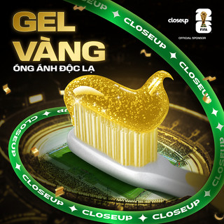 [MỚI] Kem đánh răng Closeup phiên bản giới hạn FIFA World Cup 2026 85g - Thơm mát dát vàng mọi đường bóng