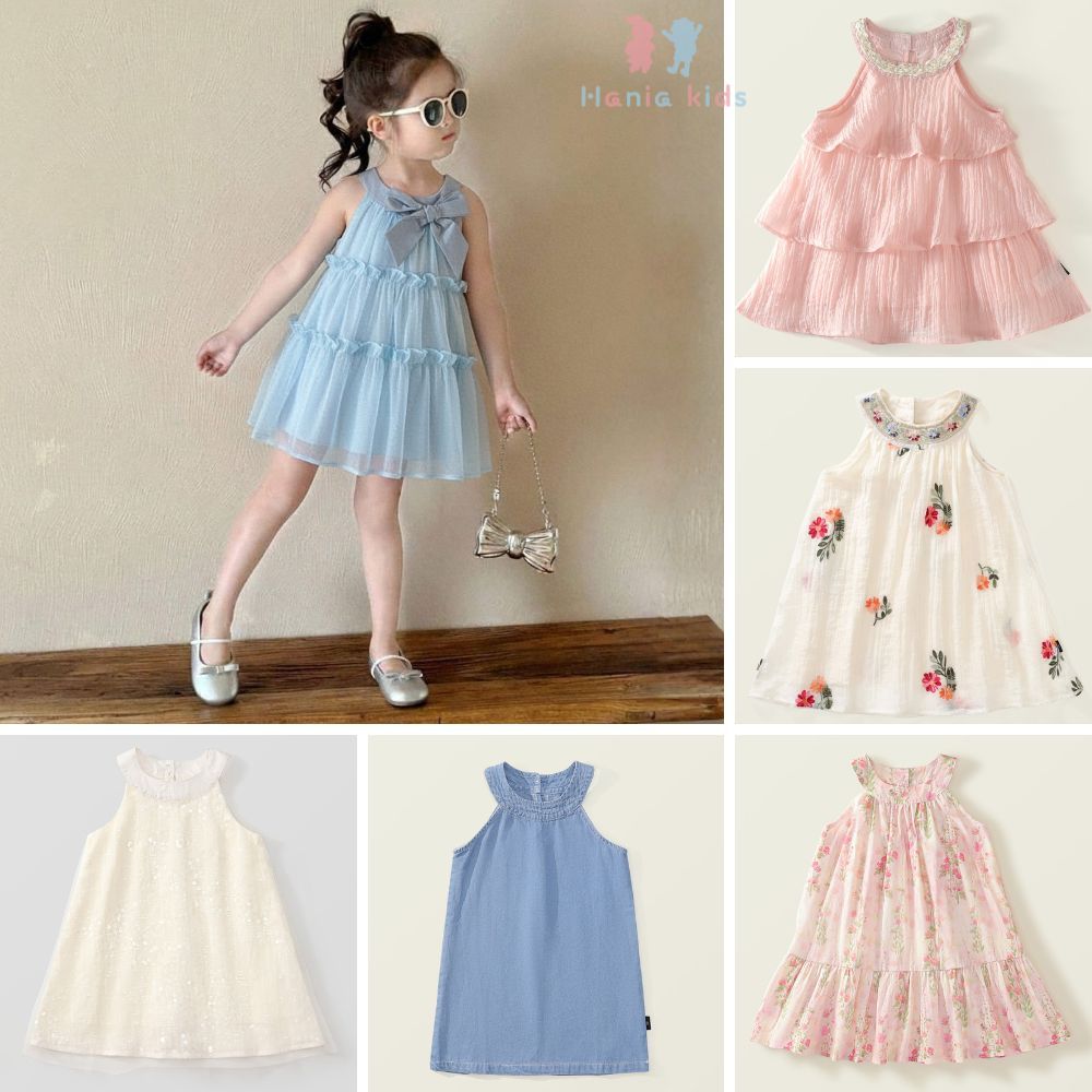 BST VÁY YẾM CHO BÉ, Váy Yếm Thiết Kế Tiểu Thư Cho Bé Mặc Hàng Ngày Chất Liệu Mềm Mại Thoáng Mát