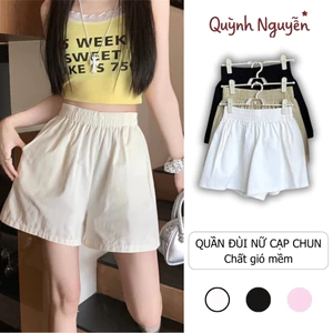 Quần Short Nữ Vải Gió Cao Cấp Cạp Chun Có Túi Thoáng Mát Thời Trang Hè 2026 Nhà Quynhnguyen TT