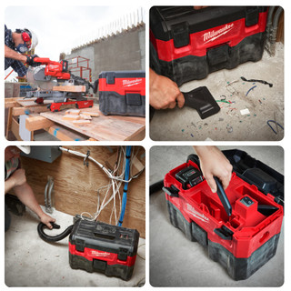 Máy hút bụi khô ướt Milwaukee M18 VC-2-0 chính hãng – hút mạnh, pin 18V, lọc HEPA, bảo hành 12 tháng