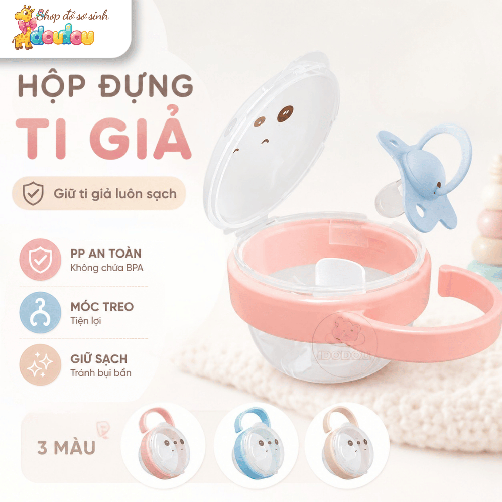 Hộp Đựng Ti Giả DouDou Nhựa PP Trong Suốt An Toàn Cho Bé A30
