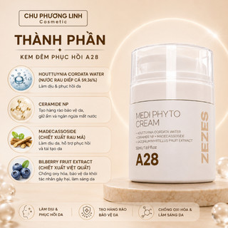 Kem đêm Zezes Medi Phyto A28 50ml – Dưỡng ẩm chuyên sâu, phục hồi da căng mịn sáng khỏe - MP1264