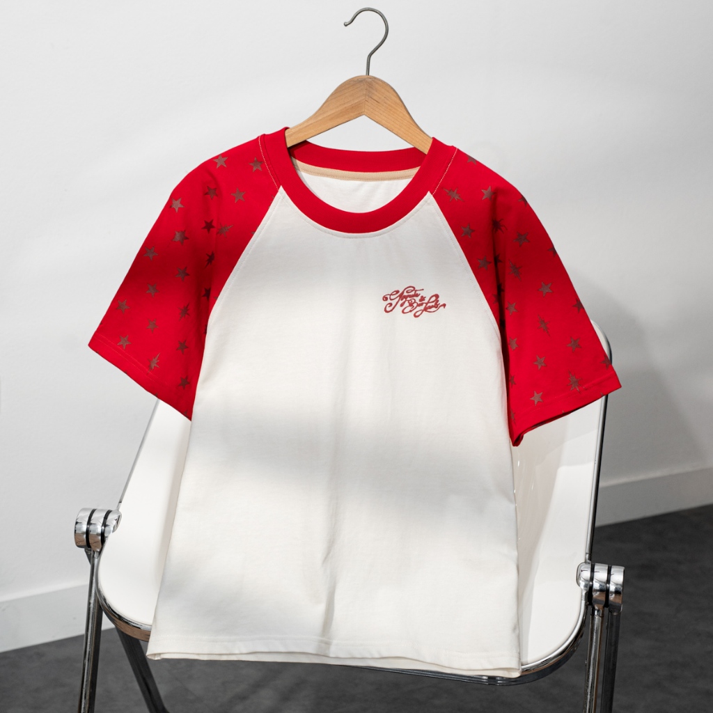 Áo Thun BOO Babytee Polka Star Tay Raglan BOOLAAB In Họa Tiết Chất Liệu Thoáng Mát
