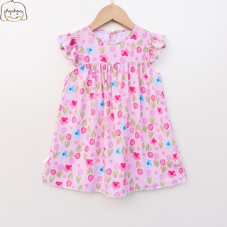 Váy Lanh bé gái, Đầm Lanh bé gái cánh tiên dáng suông ChuChoaKids [VBC32]