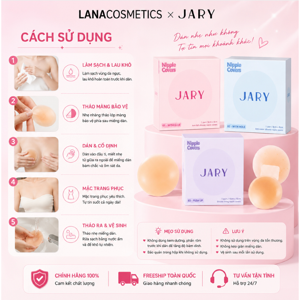 Miếng dán ngực Silicone Jary Nipple Cover