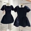 SET ĐẦM CỔ SEN 3 NÚT PHỐI QUẦN SHORT, SET ĐỒ NỮ TIỂU THƯ HÀN QUỐC | MEOINDAHOUSE