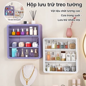 Hộp Đựng Mỹ Phẩm Treo Tường Không Cần Khoan Tường - Thiết Kế Hiện Đại, Gọn Gàng