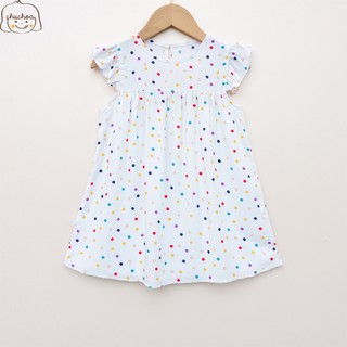 Váy Lanh bé gái, Đầm Lanh bé gái cánh tiên dáng suông ChuChoaKids [VBC32]