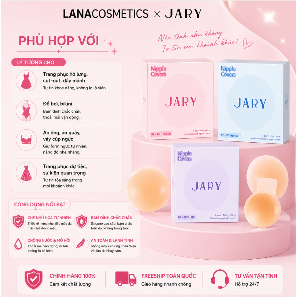 Miếng dán ngực Silicone Jary Nipple Cover