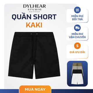 Quần Short Nam Kaki Cạp Chun Co Giãn Dáng Trên Gối - Quần Đùi Ngắn Vải Kaki DYLHEAR Thoáng Mát QS01