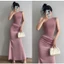 ĐẦM CHÉO VAI LADONG PHỐI LỤA TÔ CHÂU SLAY