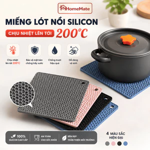 Miếng Lót Silicon Cách Nhiệt Chống Xước Bếp Từ Chịu Nhiệt 200 Độ C, Tấm Lót Nồi Chảo Chống Trượt Cao Cấp