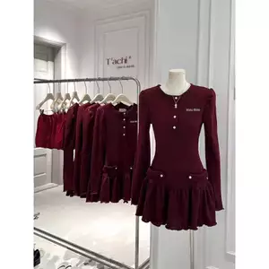 SET ĐẦM LEN MIMIU TAY DÀI PHỐI QUẦN SHORT, SET ĐỒ NỮ TIỂU THƯ THANH LỊCH | MEOINDAHOUSE