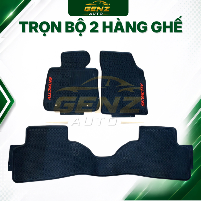 Thảm Lót sàn cao su xe Mazda 2 2015->2026/CX3 Màu Đen,Cao Su Đúc Ko Mùi Chuẩn Form xe dễ dàng vệ sinh, mẫu chữ đỏ HL