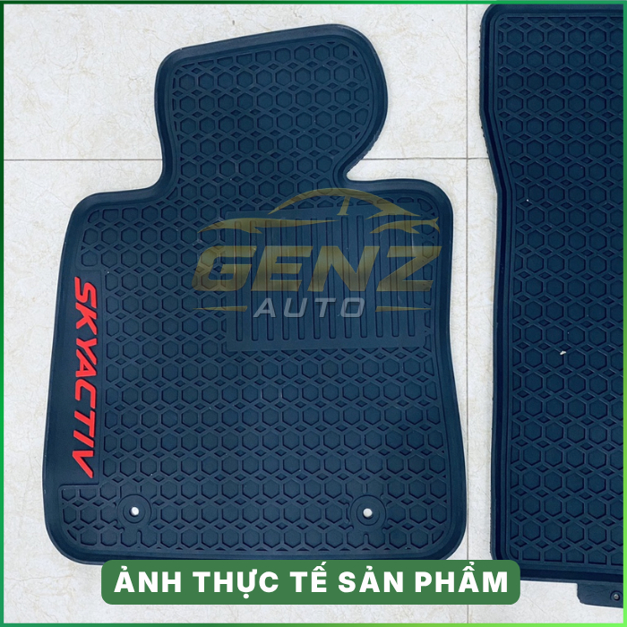 Thảm Lót sàn cao su xe Mazda 2 2015->2026/CX3 Màu Đen,Cao Su Đúc Ko Mùi Chuẩn Form xe dễ dàng vệ sinh, mẫu chữ đỏ HL