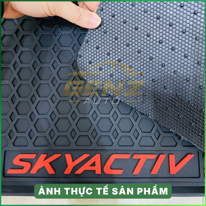Thảm Lót sàn cao su xe Mazda 2 2015->2026/CX3 Màu Đen,Cao Su Đúc Ko Mùi Chuẩn Form xe dễ dàng vệ sinh, mẫu chữ đỏ HL