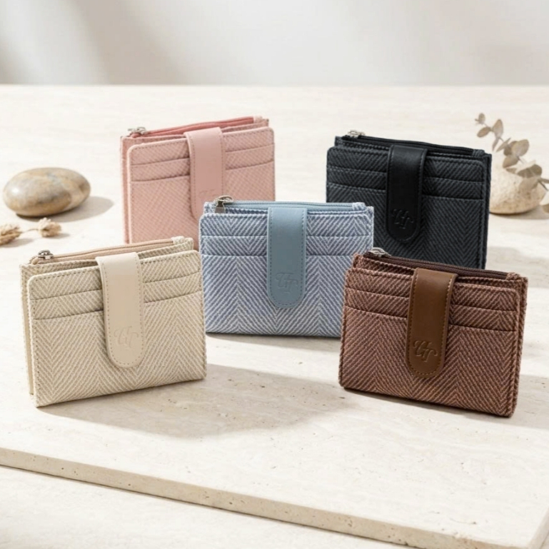 Ví Gập CANDI Da PU Nam Nữ Công Nghệ RFID Blocking Bóp Đựng Tiền Thẻ Nhiều Ngăn Nhỏ Gọn | NICHE LUXURY
