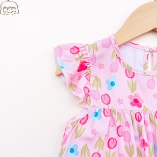 Váy Lanh bé gái, Đầm Lanh bé gái cánh tiên dáng suông ChuChoaKids [VBC32]