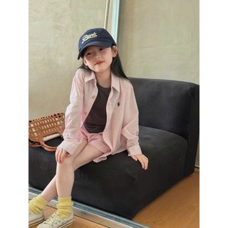 Bộ Đũi Trẻ Em Bé Gái Áo Sơ Mi Và Quần Short Mềm Mát Size 17-45kg