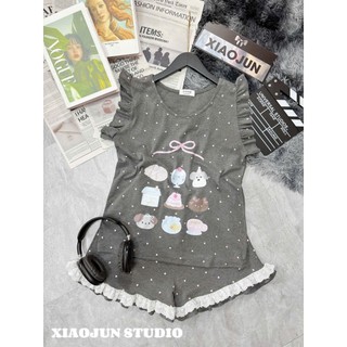 PHẠM THÙY SHOP: SET BỘ CTT SÁT NÁCH IN TRÀN MIX QUẦN BÈO XINH XẮN