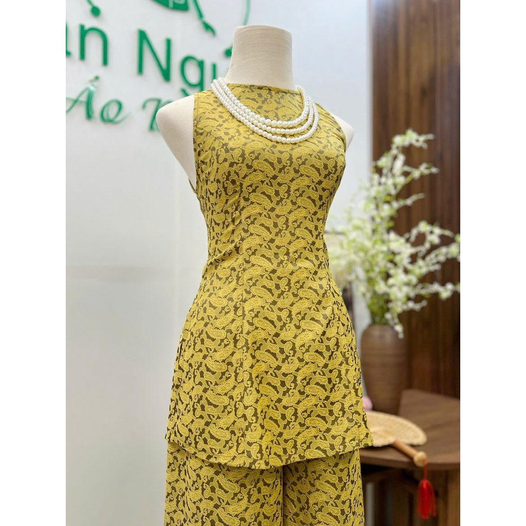 B.A204 - Set GấM MùA Hè HọA TiếT Ánh LôNg CôNg ( QuẦn LưNg ThUn CùNg ChẤt )