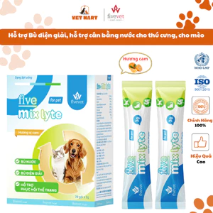 Hỗ trợ Bù nước, điện giải cho chó mèo, thú cưng Five-mix lyte for Pet