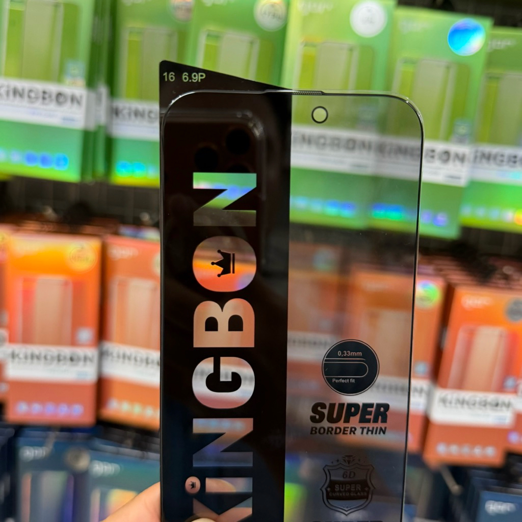 Kính iPhone GOR x KiNGBON MA-03 Chống Nhìn Trộm - Viền Đen Nhỏ 0.8mm KO bị Lẹm Vào Màn Hinh