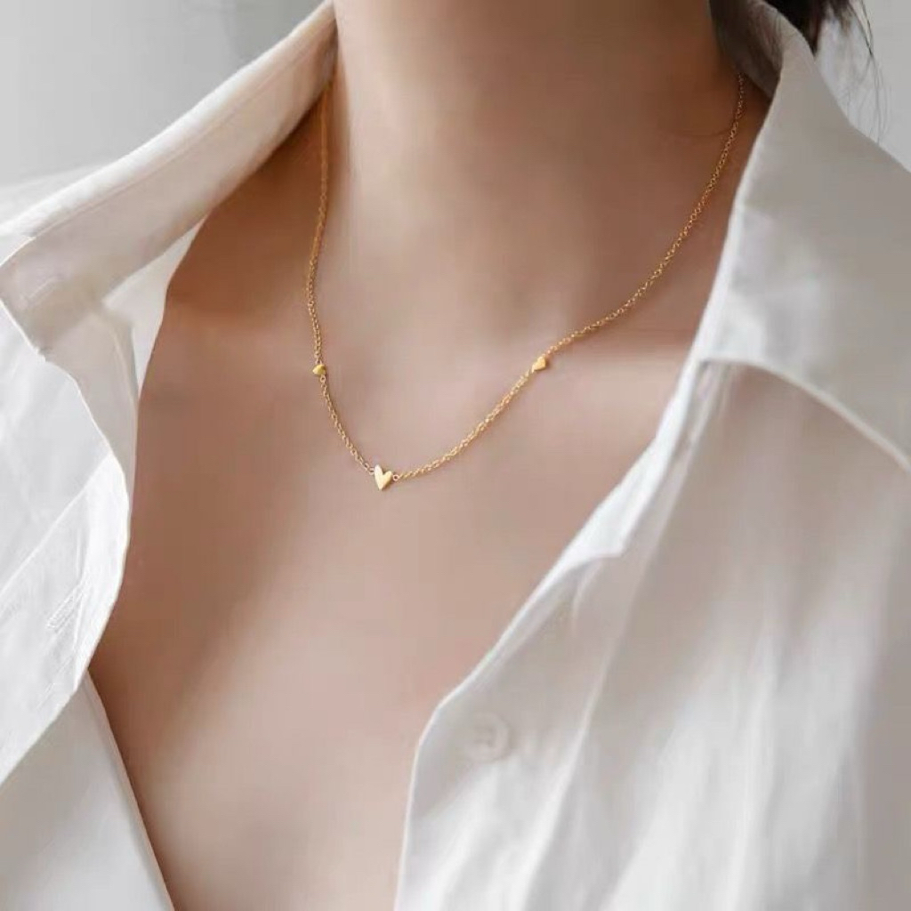 [Ko Đen Gỉ]Dây Chuyền TiTan Ko Đen Gỉ Mặt Tim Sợi Mỏng - Phụ Kiện Thời Trang