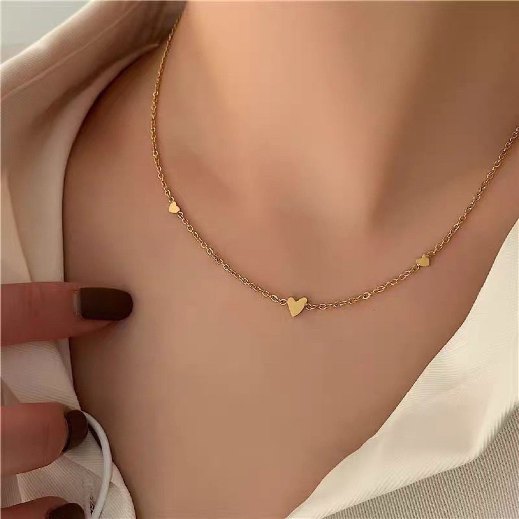 [Ko Đen Gỉ]Dây Chuyền TiTan Ko Đen Gỉ Mặt Tim Sợi Mỏng - Phụ Kiện Thời Trang