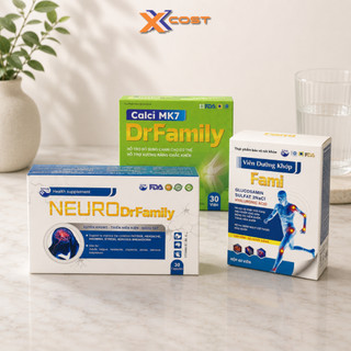 [CHÍNH HÃNG] Combo Hộp 2 Vỉ Canxi MK7 Aquamin-F D3 Dr.Family Hỗ Trợ Bổ Sung Canxi Cho Xương Khỏe