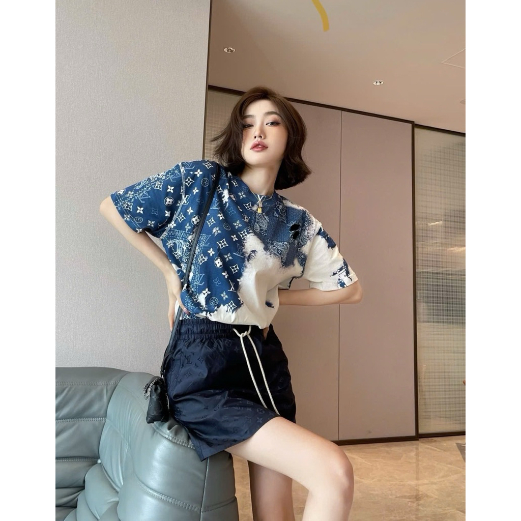 ⚡️[Hight Quality] Áo Phông \/ Nam Nữ Blue Ready To - Điềm Nhấn Hoa Xanh Mây Trời Cao Cấp Loại 1