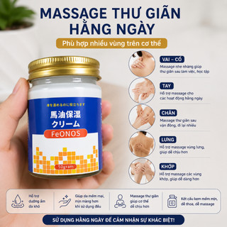 Kem Gừng Massage Body Kem Gừng Mát Xa Cổ Vai Gáy Feonos Nhật Bản Làm Ấm Cơ Thể Thư Giãn